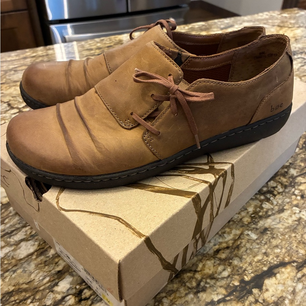 b.o.c. Tan Leather Oxfords